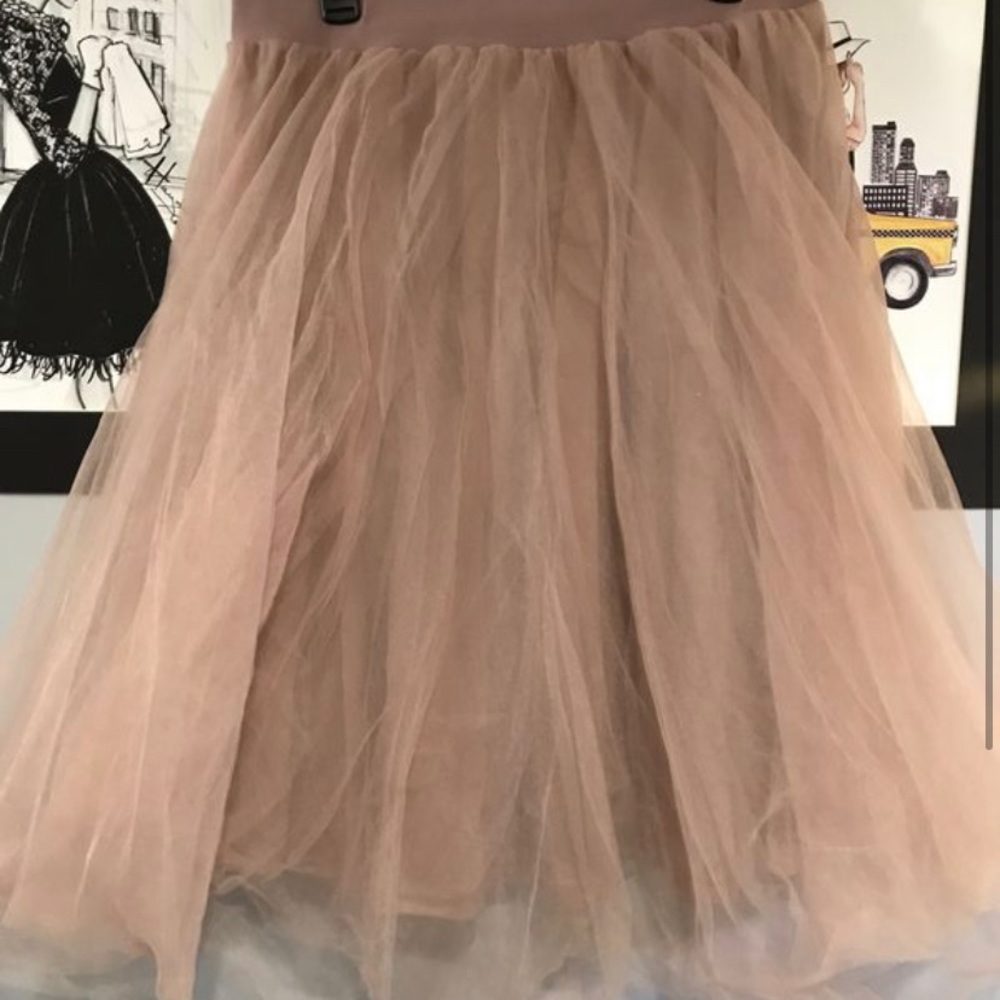 Blush pink tulle skirt